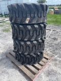 Four Unused 14-17.5 Skid Steer Tires
