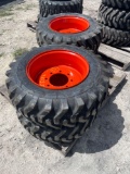 Four Unused Camso 10-16.5 Skid Steer Tires and Wheels