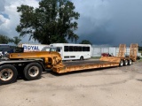 2002 Pitts 60TON Tri-Axle Detach Lowboy with Hydraulic Ramps