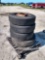 Four Commercial Truck Tires