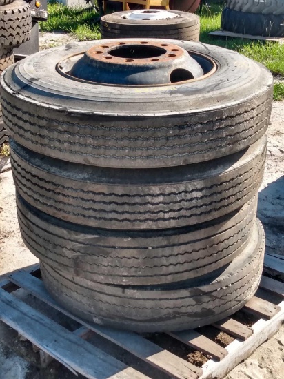 Four Commercial Truck tires
