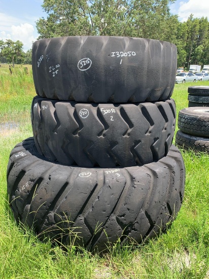 Three Large Commercial Tires