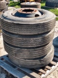 Four Commercial Truck tires
