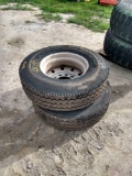 Two 305/85R 22.5 Commercial Truck Tires and Wheels