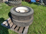 Two Commercial Truck Tires