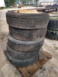 Five Commercial Truck Tires
