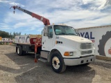 2001 Sterling M7500 Acterra Flatbed BoomTruck