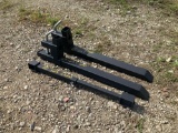 Unused Skid Steer Bolt on Fork Extensions with Stabilizer