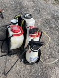 5 Assorted sizes of back pac sprayers