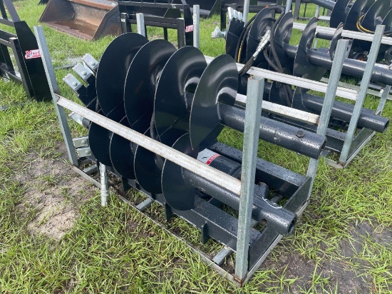 Unused Skid Steer Auger with 18in and 24in Bits