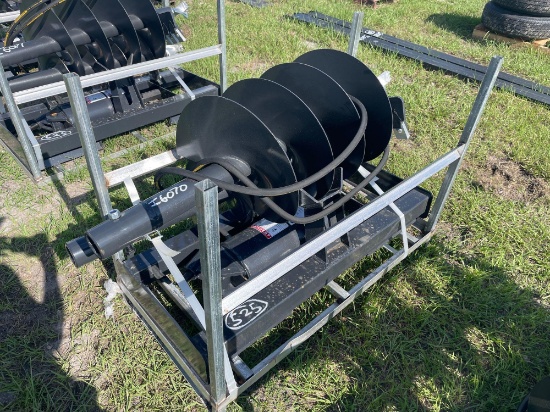 Unused Skid Steer Auger with 18in and 24in Bits