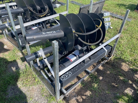 Unused Skid Steer Auger with 18in and 24in Bits