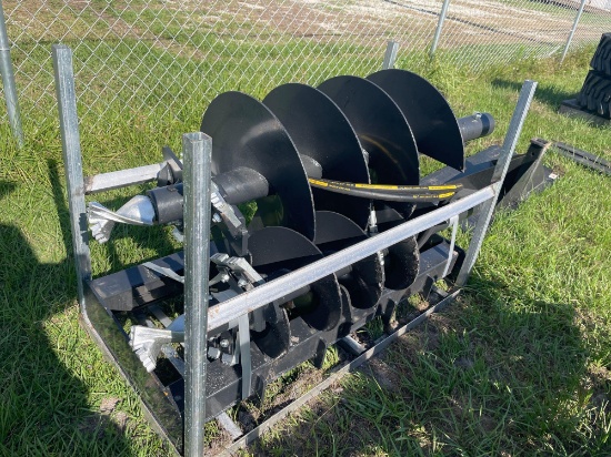 Unused Skid Steer Auger with 18in and 24in Bits