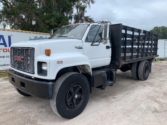 1990 GMC C7000 Topkick Flatbed Stake Body Truck