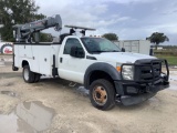 2014 Ford F-550 4x4 Service Venturo 6,000LB Crane Truck