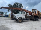 1997 Volvo Autocar ACL64 Barko 350 Crane Loader Truck