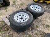 Four ST205/17D15 Tires with Rims