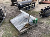 Pallet with Ladder Floor Jack and Misc