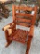 Redwood rocking chair