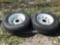 Set of 2 Unused ST225/75R15 Trailer Tires and Wheels