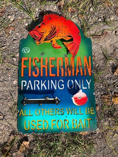 Fisherman parking only sign