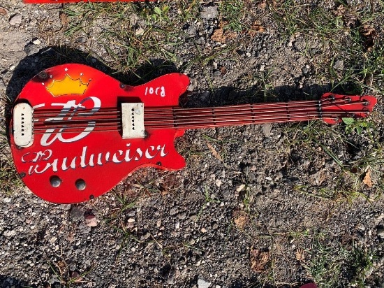 Budweiser guitar sign