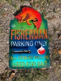 Fisherman parking only sign