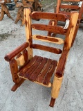 Redwood rocking chair