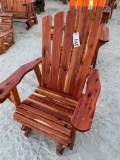 Redwood gliding chair