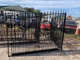 8ft wrought iron gates with deer design