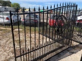 8ft wrought iron gates with horse design