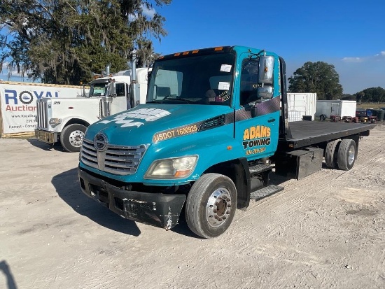 2008 Hino Rolback Flatbed Tow Truck