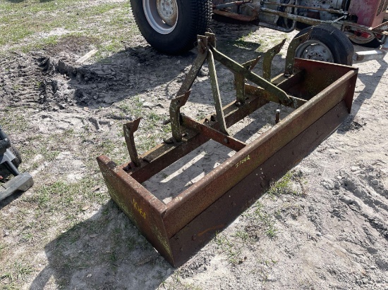 6FT 3 Point Box Blade with Scarifier Teeth