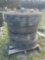 4 Commercial Truck Tires with Wheels