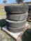 4 Commercial Truck Tires with Wheels