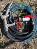 Diesel pump with hose and nozzle