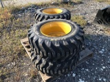 4 Unused 12-16.5 Skid Steer Tires