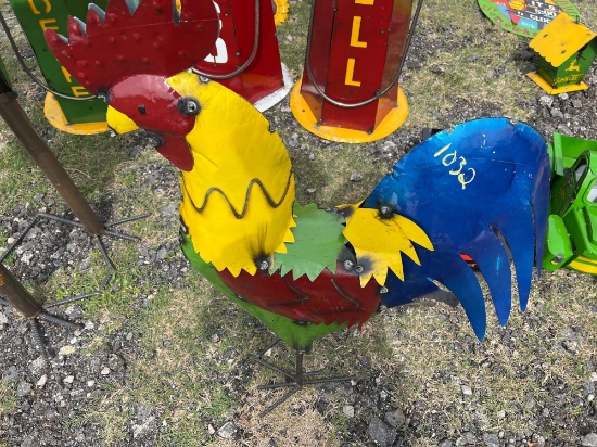 Rooster Yard Art