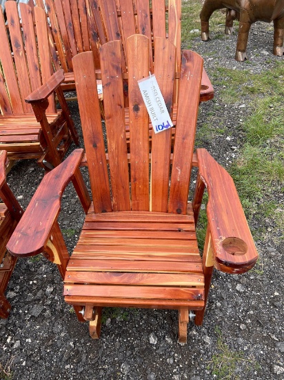Red cedar single person glider