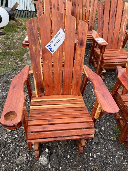Red cedar single person glider