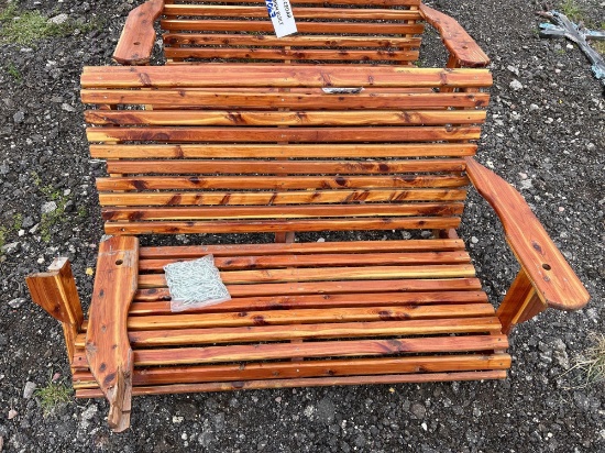 Red cedar Amish built two person swing