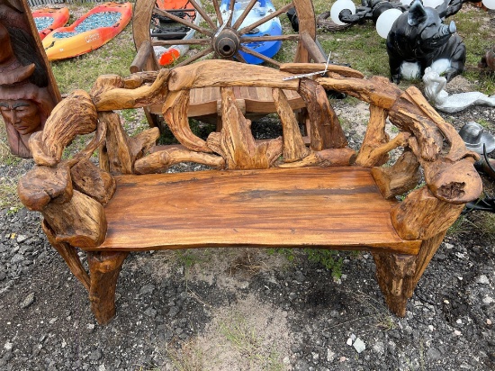 Teak Wood 2 Person Bench