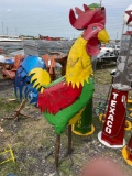 Rooster yard art 6 feet tall