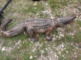 Large Aluminum Alligator Yard Art