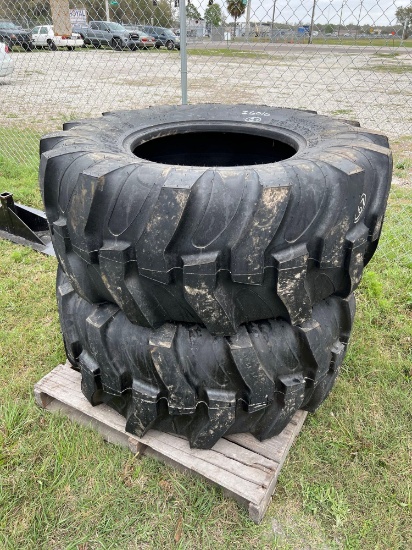 Two Unused Titan 19.5L-24 Tractor Tires