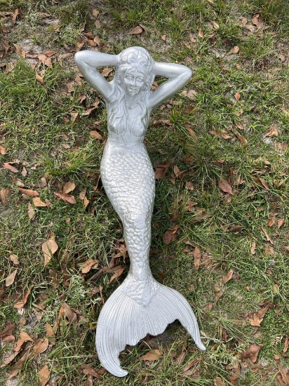 Mermaid lawn art