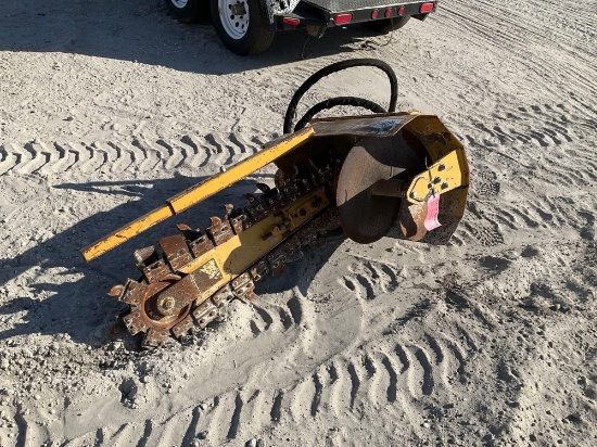 Ride-On Skid Steer Trencher Attachment