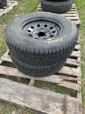 Two Unused ST225/75R15 Wheels and Tires