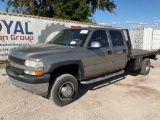2001 Chevrolet 3500 Crew Cab Dually Flatbed Truck 8ft