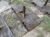 Unused Skid Steer Hitch Plate